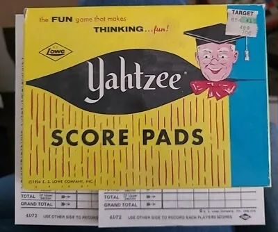 YAHTZEE Score Pads In Original Box Vintage 1956 20+ Game Sheets With Dice • $13.95