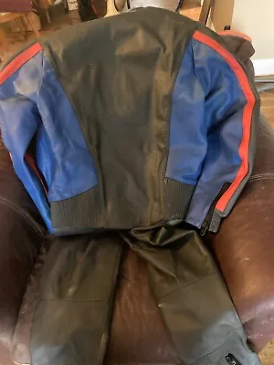 Vintage Custom BMW Leather Motorcycle Riding Suit Jacket+Pants 40 • $26