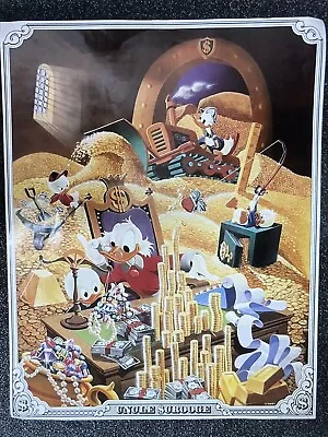 Vintage Disney Poster Uncle Scrooge 1987 Factory Rolled • $40