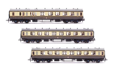 £69.50 • Buy Bachmann 'oo' Gauge Rake Of 3 Great Western Choc/cream Collett Coaches