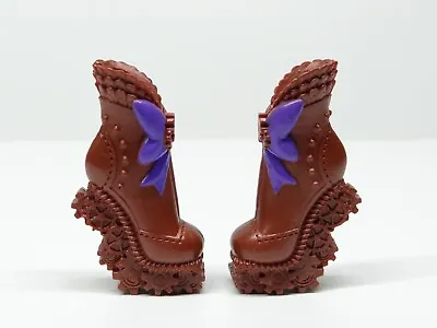 Monster High Replacement Robecca Steam Dance Class Bronze Shoes Purple Bow • $5.49