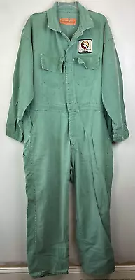 Fire Retardant Mens Coveralls XL Green Ultra Soft Detroit Diesel Allison Read • $34.99