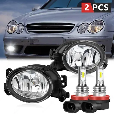 Pair LED Fog Light Lamp W/ Bulbs For Mercedes Benz W211 E320 E350 E550 2007-2009 • $120.57