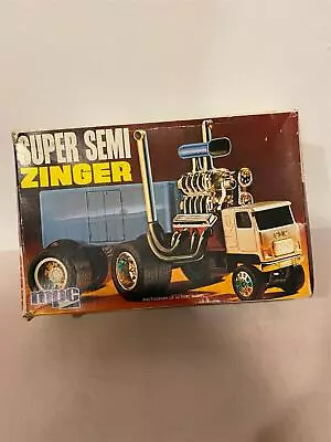 Vintage 1972 MPC ZINGER SUPER SEMI Orig. Rare Photo Box Version SEALED Contents • $95