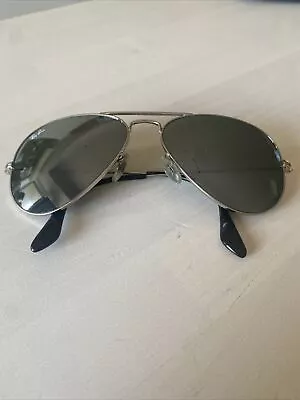 Ray-Ban Sunglasses Aviator  Silver Mirror Lens G-15 Small 55mm • $25