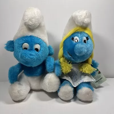 Smurfette 8” Plush Lot Peyo Wallace Berrie 1981 • $14.99