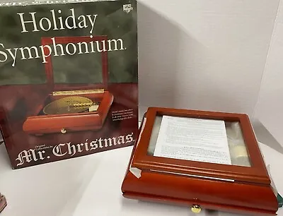 Mr Christmas Holiday Symphonium Wooden Music Box All Christmas Classic Discs NEW • $64.95