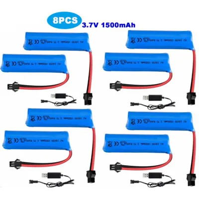 3.7V 1500mAh 15C Li-po Battery Rechargeable With SM Plug USB For RC Cars Boats • $24.99