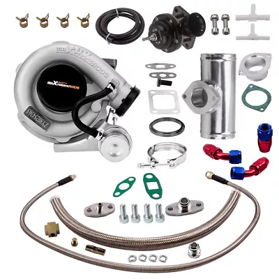 T3 T04E Turbo V-Band 400+HP Internal Wastegate+Oil Return+Feed Line Blow Off • $233.99