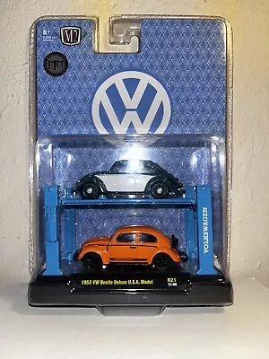 M2 Volkswagen Beetle Deluxe USA Model 1953 2 Cars Set Auto-Lift 1/64 Scale • $14