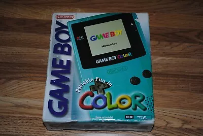 Nintendo Game Boy Color CGB-001 Teal Blue Complete In Box CIB • $199.99