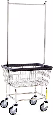 R & B Wire 100CECSINGLE58CKD Laundry Cart With Double Pole Rack • $225.71