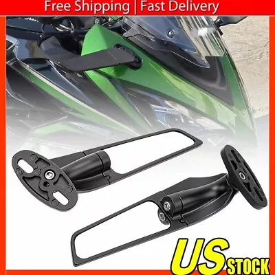 $29.99 • Buy For Kawasaki NINJA ZX10R ZX6R Z636 ZX6RR Wind Swivel Wing Rearview Side Mirror