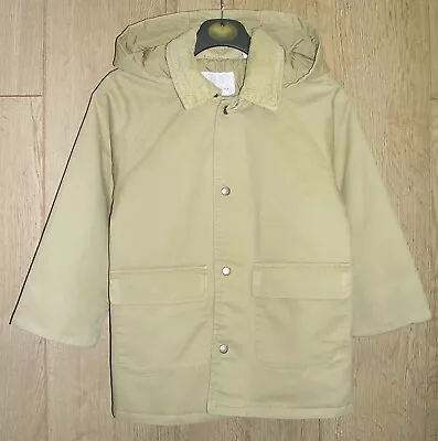 Zara Boys Beige Hooded Jacket Trench Coat Age 3-4 104cm • £13.99