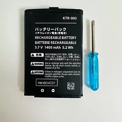 Battery For 'New' Nintendo 3DS - 1400mAh - KTR-003 - AUS STOCK Free Screwdriver! • $12.50