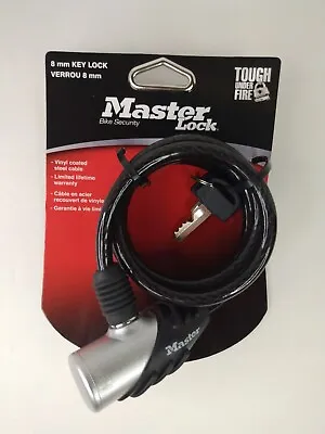 Master Lock Bike Lock With Security Vinyl Coated 8mm Steel Cable 5ft  • $5.49