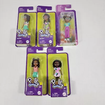 5X Polly Pocket African American AA Black Dolls Lot Shani & Friends 2021 & 2022 • $37.04