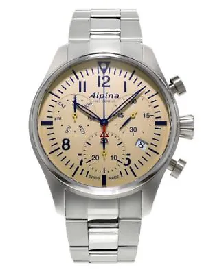 Alpina Men's Startimer Pilot Chronograph Quartz Watch 42MM AL-371BG4S6B • $799.99