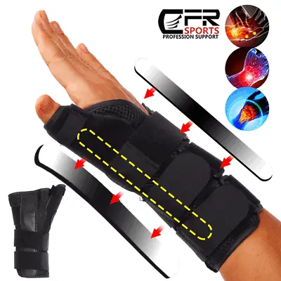 Hand Wrist Brace Thumb Spica Support Adjustable Carpal Tunnel Splint Arthritis • £16.39