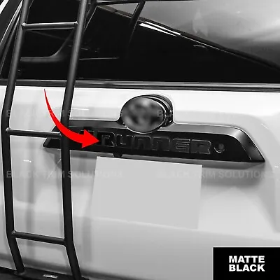 Matte Black Rear Tail Gate Decals Overlay On Emblem For Toyota 4Runner 2014-2023 • $15.99