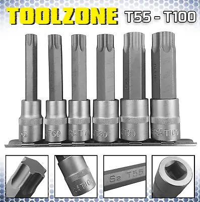 TORX BIT Sockets Extra Large & Long Star Keys T55 T60 T70 T80 T90 T100 TX Trx HD • £16.95