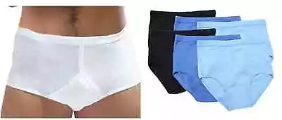 New Men's *6 Pair Pack* 100% Cotton Y-Fronts Underwear Briefs UK Size S-5XL • £12.99