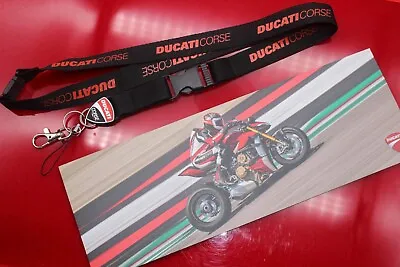 Ducati Corse Original Neck Strap / Lanyard + QR Code To Online Brochure MY 2020 • $12.25