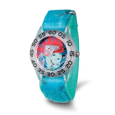 $72 • Buy Disney Kids The Little Mermaid Time Teacher Blue Band Watch