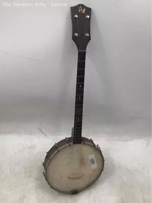 Black Wooden Four Strings Open Back Right-Handed Ukulele Banjo With Case • $42