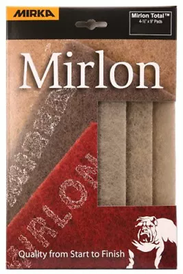 Mirka Mirlon Total 18-118-449RP SF Sheets 2500 Grit 4.5 X9  3 Pieces • $11.99