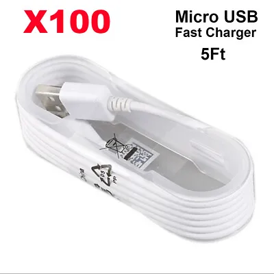 100X 5ft Wholesale Lot Micro USB Charger Fast Charging Cable Cord For Android LG • $99.99