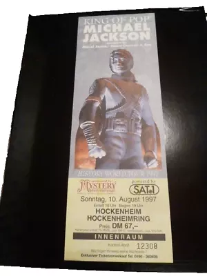 History World Tour Ticket - Michael Jackson-august 10 1997-hockenheim • $29.99