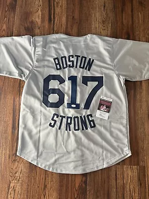 Jonny Gomes Signed Red Sox Custom 617 Boston Strong Jersey PSA COA Size XL MLB • $90