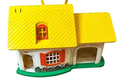 Weebles Wobble House Cottage Orange Yellow Hasbro W/o Door Vintage 1973 • $17.99