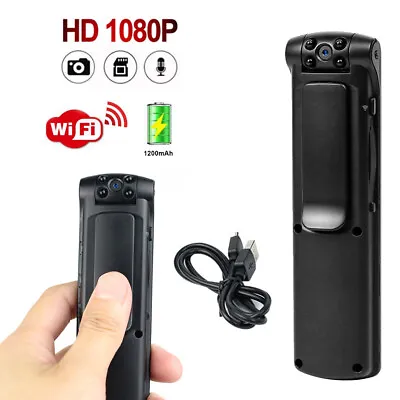 $39.99 • Buy 10Hour HD1080P Camcorder Mini Police Body Hidden Camera Video DVR Night Cam WiFi
