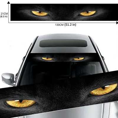 130cm*21cm Yellow Eye Leopard  Decal Vinyl Sticker Fit For Car Front Windshield • $12.50