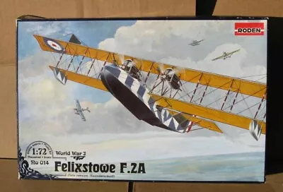 $19.99 • Buy Roden 1/72 World War I Felixstowe F.2A British Flying Boat (Late) Detailed