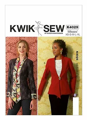 Kwik Sew Sewing Pattern 4029 Misses 8-22 Semi-Fitted Jackets With Collar • $15.95