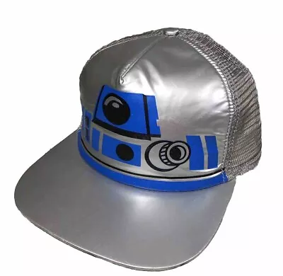 R2-D2 Silver Star Wars Hat Mesh Trucker Snapback Lucas Film Original And Rare • $32