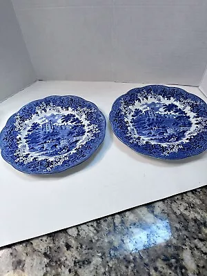 J. & G. MEAKIN ROMANTIC ENGLAND PLATE  Set Of 2 HADDON HALL  DERBYSHIRE • $18