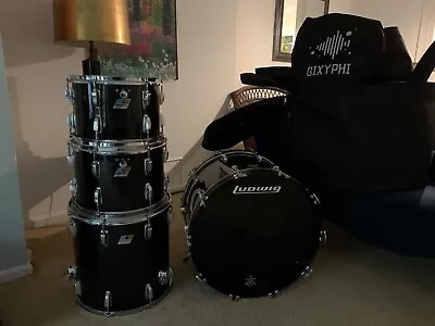 Ludwig Smoke Vistalite 6 Piece Double Bass Drum Kit+ Snare And Hardware • $2100