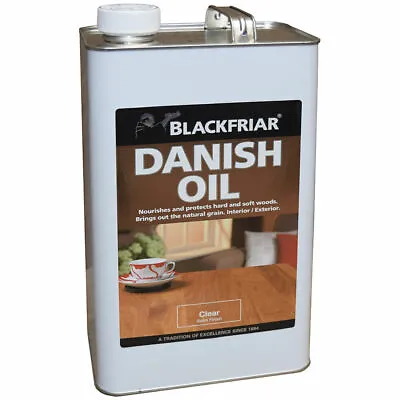 Blackfriar Danish Oil Primes Seals Protects Clear Satin Finish Interior Exterior • £10.10