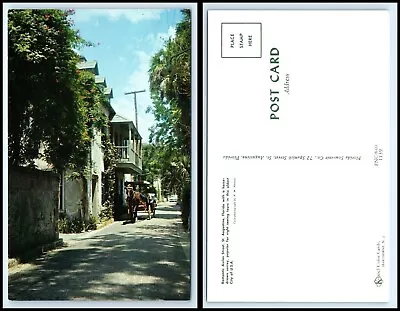 FLORIDA Postcard - St. Augustine Aviles Street & Horse Drawn Surrey S31 • $2.99