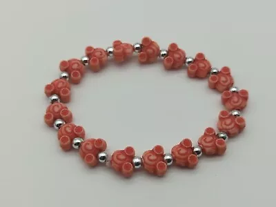 Vintage Disney Mickey Mouse Ears Bead Stretch Bracelet - Light Weight 837 • $14