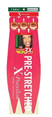 $5.99 • Buy Pink Braiding Hair 3 Bundles Per Pack X-Pression 100% Kanekalon Hair Extensions