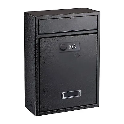 Letter Mail Post Box Postbox Letterbox Mailbox Large Steel Lockable Wall Mounted • £14.99