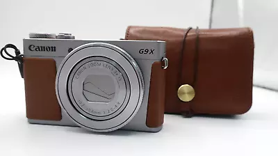 Canon PowerShot G9 X Mark II Digital Camera - Silver + Leather Canon Case • £399