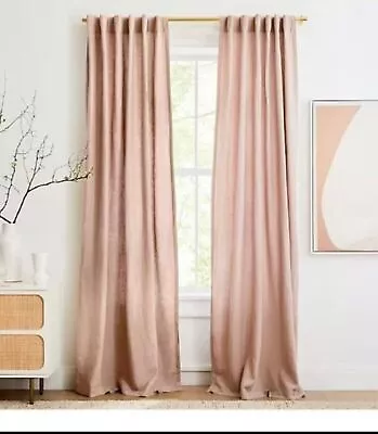 Linen Curtain Living Room Extra Long Stonewashed Bedroom Window Curtain Custom • $198.80