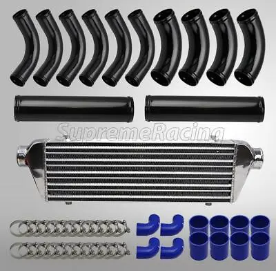 RDT UNIVERSAL INTERCOOLER PIPING KIT W/2.5  PIPES & COUPLERS CHROME/BLACK/BLUE • $206.99