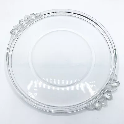 MIKASA Vintage 80s Satin Rose Crystal Glass Handled Cake Plate Serving Platter • $21.99